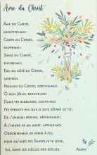 Image en vernis selectif avec prière : Âme du Christ...